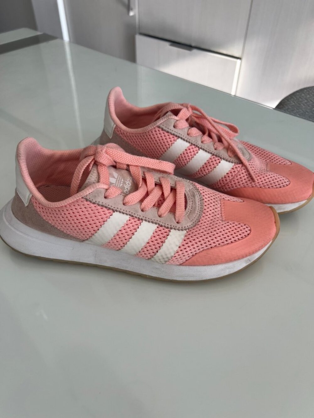 Adidas Pink Mesh Sneakers
